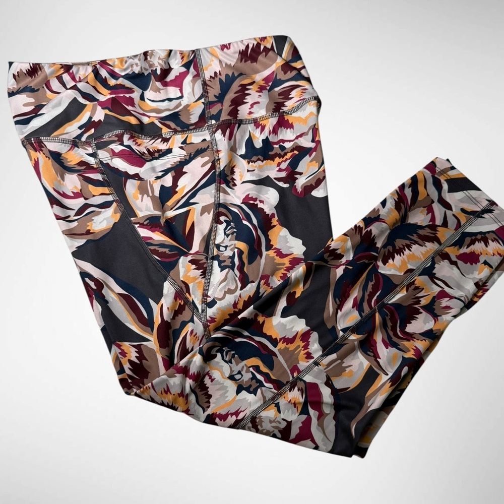 Nanette Lepore Play Abstract Floral 7/8 Leggings w/ Pocket | Size L - Picture 6 of 12